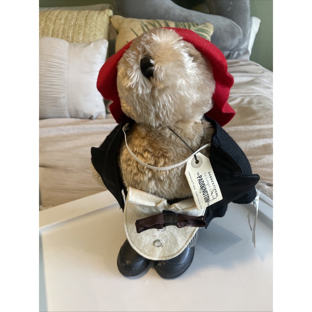 Vintage with Tags Paddington Bear Stuffed Plush Eden Toys Tuxedo 15"